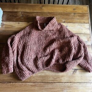 Free People Rust Knit Sweater